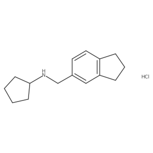 N-(2,3-dihydro-1H-inden-5-ylmethyl)cyclopentanamine hydrochloride Structure