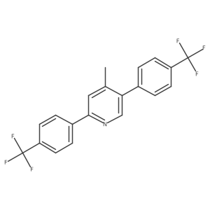 4-Methyl-2,5-bis(4-(trifluoromethyl)phenyl)pyridine结构式