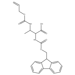 (2R,3R)-(Fmoc-amino)-3-allyloxy-carbonylaminobutyric acid Structure