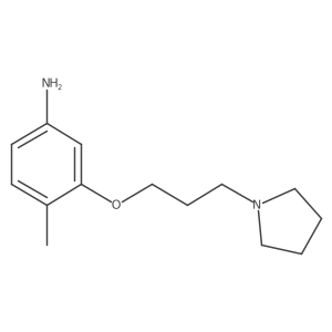4-Methyl-3-(3-(pyrrolidin-1-yl)propoxy)aniline结构式