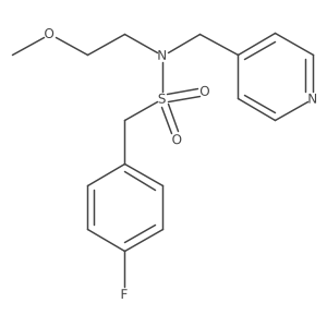 1-(4-fluorophenyl)-N-(2-methoxyethyl)-N-(pyridin-4-ylmethyl)methanesulfonamide结构式