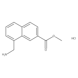 Methyl 8-(aminomethyl)naphthalene-2-carboxylate hydrochloride结构式