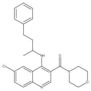 {6-Chloro-4-[(4-phenylbutan-2-yl)amino]quinolin-3-yl}(morpholin-4-yl)methanone Structure