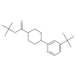 1-Piperidinecarboxylic acid, 4-[4-(trifluoromethyl)-2-pyridinyl]-, 1,1-dimethylethyl ester Structure