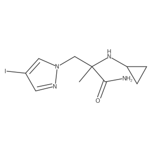 2-(Cyclopropylamino)-3-(4-iodo-1h-pyrazol-1-yl)-2-methylpropanamide结构式
