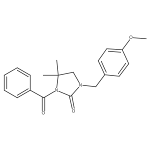 3-Benzoyl-1-(4-methoxybenzyl)-4,4-dimethylimidazolidin-2-one Structure