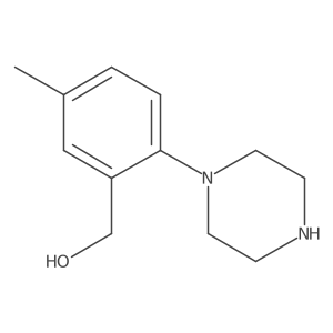 [5-Methyl-2-(piperazin-1-yl)phenyl]methanol Structure