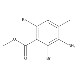 Methyl 3-amino-2,6-dibromo-4-methylbenzoate结构式