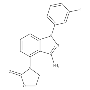 3-[3-Amino-1-(3-fluorophenyl)-1H-indazol-4-yl]-1,3-oxazolidin-2-one Structure