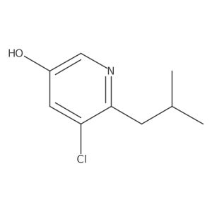 5-Chloro-6-(2-methylpropyl)pyridin-3-ol结构式