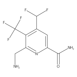 2-(Aminomethyl)-4-(difluoromethyl)-3-(trifluoromethyl)pyridine-6-carboxamide结构式