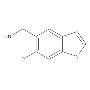(6-fluoro-1H-indol-5-yl)methanamine Structure