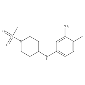 1-N-(1-methanesulfonylpiperidin-4-yl)-4-methylbenzene-1,3-diamine Structure