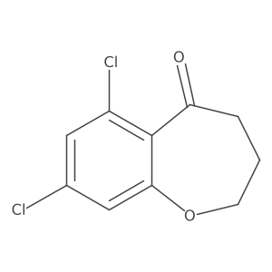 6,8-Dichloro-3,4-dihydro-1-benzoxepin-5(2H)-one Structure