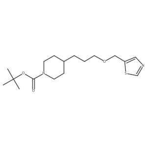 tert-Butyl 4-(3-(thiazol-5-ylmethoxy)propyl)piperidine-1-carboxylate结构式