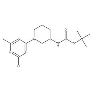 Tert-butyl (1-(2-chloro-6-methylpyrimidin-4-yl)piperidin-3-yl)carbamate Structure