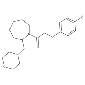 2-(4-Fluorophenoxy)-1-(3-(morpholinomethyl)-1,4-thiazepan-4-yl)ethanone Structure