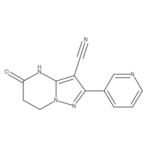 4,5,6,7-Tetrahydro-5-oxo-2-(3-pyridinyl)pyrazolo[1,5-a]pyrimidine-3-carbonitrile Structure