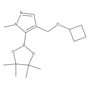 4-(cyclobutoxymethyl)-1-methyl-5-(4,4,5,5-tetramethyl-1,3,2-dioxaborolan-2-yl)-1H-pyrazole结构式