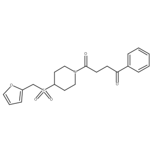 1-(4-((Furan-2-ylmethyl)sulfonyl)piperidin-1-yl)-4-phenylbutane-1,4-dione结构式