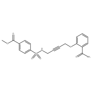 methyl 4-(N-(4-(2-carbamoylphenoxy)but-2-yn-1-yl)sulfamoyl)benzoate结构式