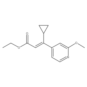 Ethyl 3-cyclopropyl-3-(2-methoxypyridin-4-yl)acrylate Structure