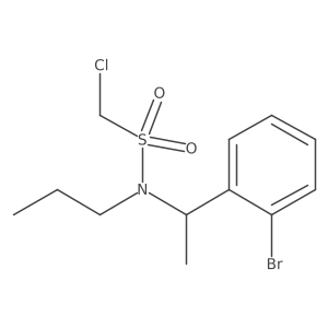 N-[1-(2-bromophenyl)ethyl]-1-chloro-N-propylmethanesulfonamide结构式