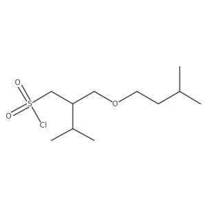 3-Methyl-2-[(3-methylbutoxy)methyl]butane-1-sulfonyl chloride Structure