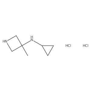 N-Cyclopropyl-3-methyl-3-azetidinamine dihydrochloride结构式