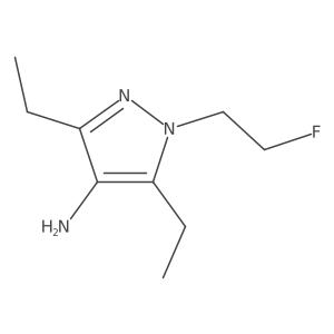 3,5-diethyl-1-(2-fluoroethyl)-1H-pyrazol-4-amine结构式