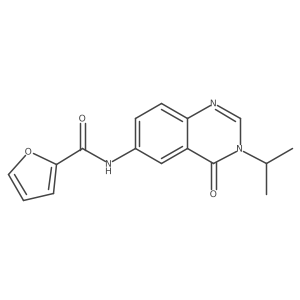N-[4-oxo-3-(propan-2-yl)-3,4-dihydroquinazolin-6-yl]furan-2-carboxamide结构式