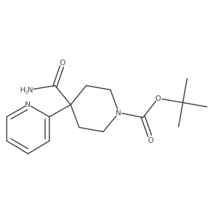 1-Tert-butoxycarbonyl-4-(pyridin-2-yl)-piperidine-4-carboxylic acid amide Structure