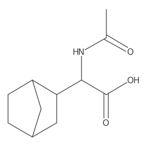 2-{Bicyclo[2.2.1]heptan-2-yl}-2-acetamidoacetic acid结构式