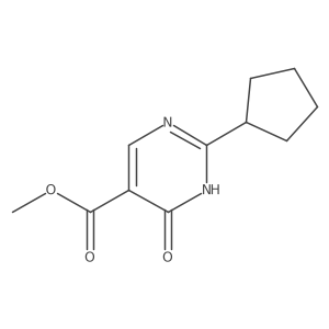 Methyl 2-cyclopentyl-6-oxo-1,6-dihydropyrimidine-5-carboxylate Structure