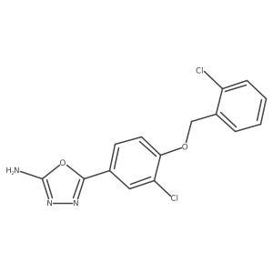 5-(3-Chloro-4-((2-chlorobenzyl)oxy)phenyl)-1,3,4-oxadiazol-2-amine Structure