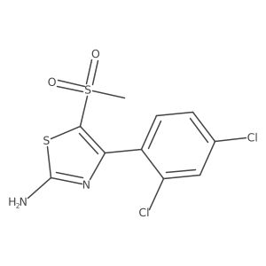 4-(2,4-Dichlorophenyl)-5-(methylsulfonyl)thiazol-2-amine Structure