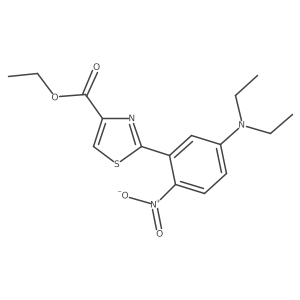 Ethyl 2-[5-(diethylamino)-2-nitrophenyl]-4-thiazolecarboxylate结构式