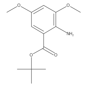 Tert-butyl 2-amino-3,5-dimethoxybenzoate结构式