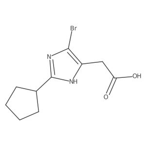 2-(4-bromo-2-cyclopentyl-1H-imidazol-5-yl)acetic acid结构式