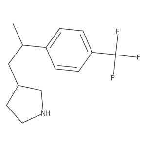3-{2-[4-(Trifluoromethyl)phenyl]propyl}pyrrolidine结构式