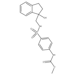 methyl (4-(N-((1-hydroxy-2,3-dihydro-1H-inden-1-yl)methyl)sulfamoyl)phenyl)carbamate Structure