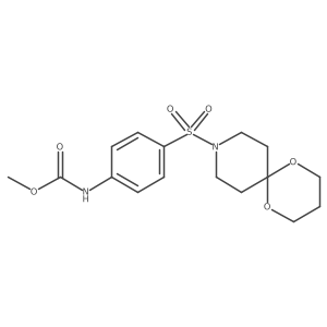 Methyl (4-(1,5-dioxa-9-azaspiro[5.5]undecan-9-ylsulfonyl)phenyl)carbamate Structure