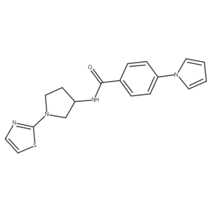 4-(1H-pyrrol-1-yl)-N-(1-(thiazol-2-yl)pyrrolidin-3-yl)benzamide Structure