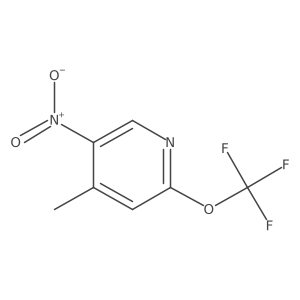4-Methyl-5-nitro-2-(trifluoromethoxy)pyridine结构式