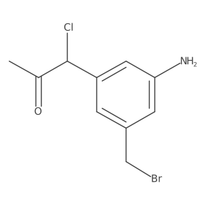 1-(3-Amino-5-(bromomethyl)phenyl)-1-chloropropan-2-one Structure