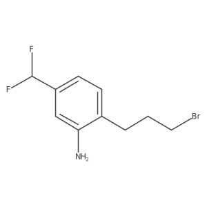2-(3-Bromopropyl)-5-(difluoromethyl)aniline结构式
