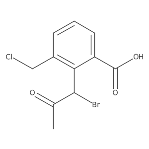 2-(1-Bromo-2-oxopropyl)-3-(chloromethyl)benzoic acid结构式