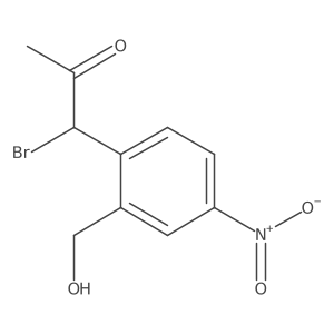 2-(1-Bromo-2-oxopropyl)-5-nitrobenzyl alcohol Structure