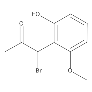 2-(1-Bromo-2-oxopropyl)-3-methoxyphenol结构式