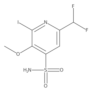 4-Pyridinesulfonamide, 6-(difluoromethyl)-2-iodo-3-methoxy-结构式